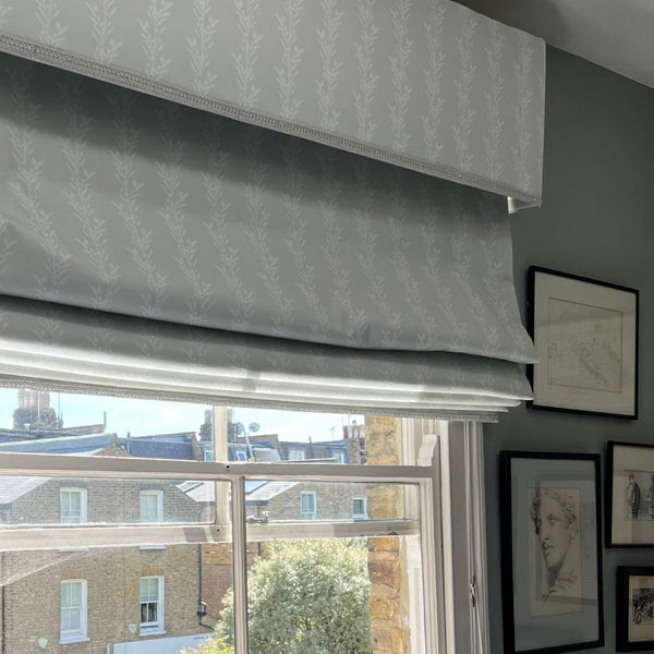bespoke coloured fabric for bathroom blind