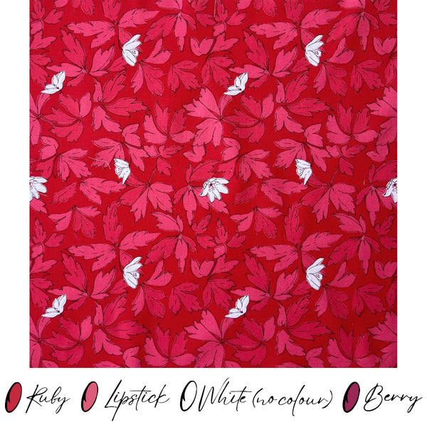 woodland anenome fabric showing bespoke options