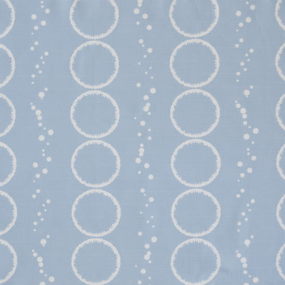 Splash Design in light blue grey printed onto white cotton linen for cushions curtains light upholstery and blinds