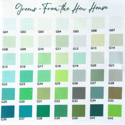Greens custom colour palette