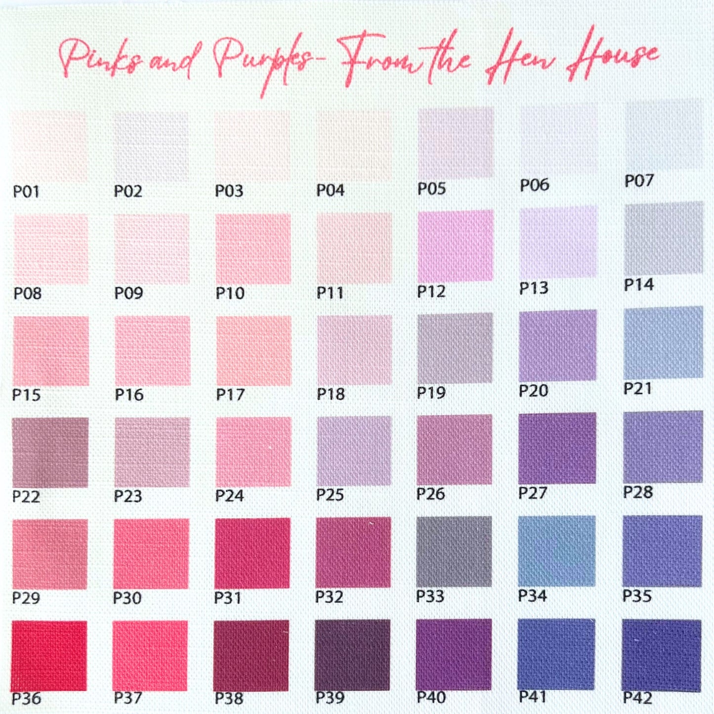 Pinks and purples custom colour palettes