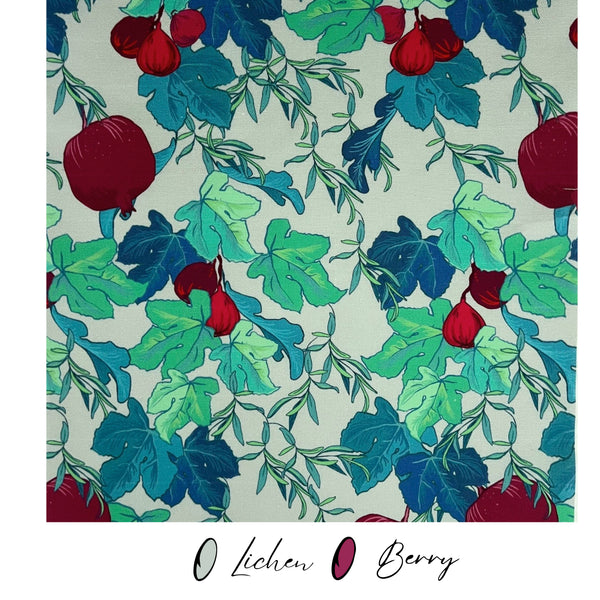 Pomegranate and fig fabric