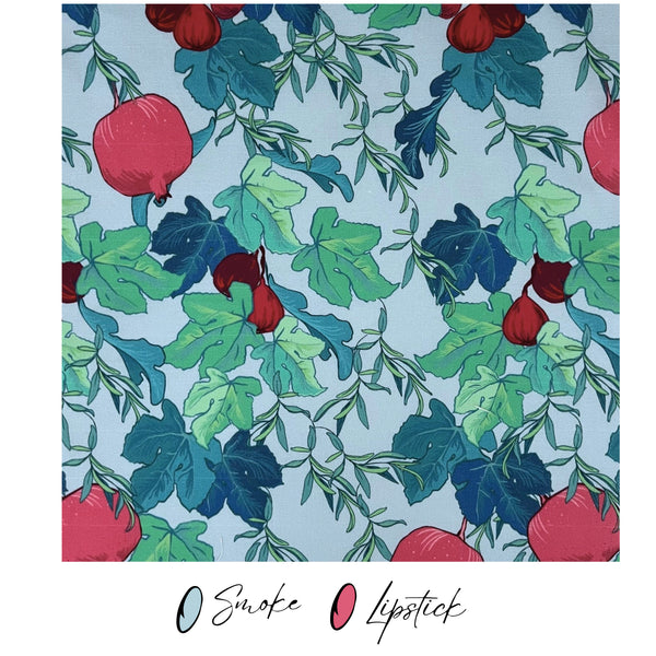 Pomegranate and fig fabric