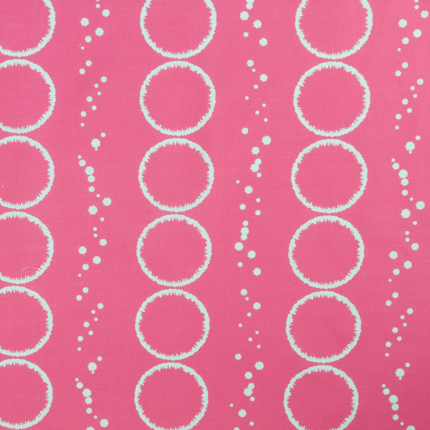 Splash Design in dark pink printed onto white cotton linen for cushions curtains light upholstery and blinds