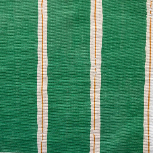 stripy green fabric for curtains blinds and cushions