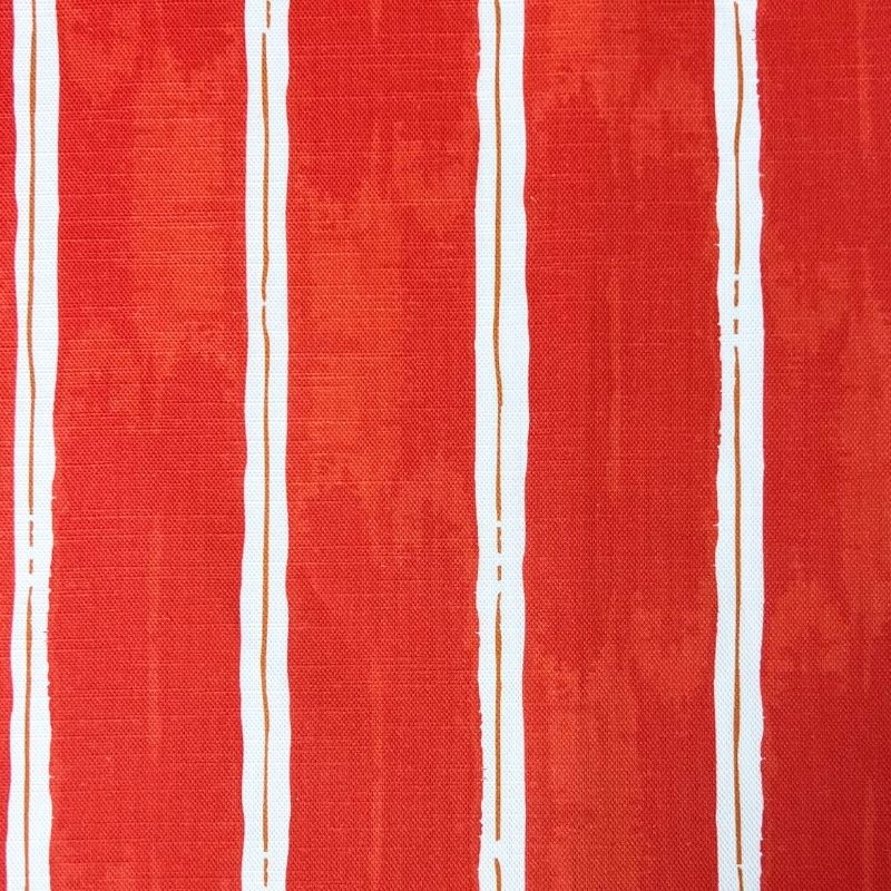 Orange stripe fabric for curtains cushions and blinds
