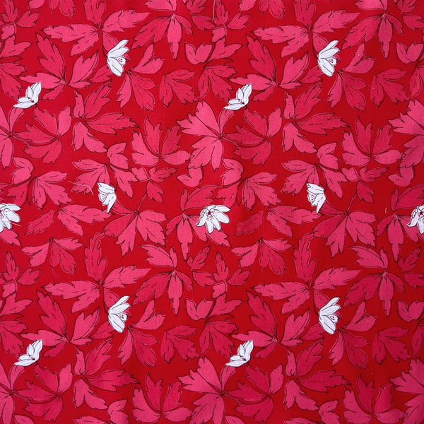leaves and flowers fabric design which can be recoloured