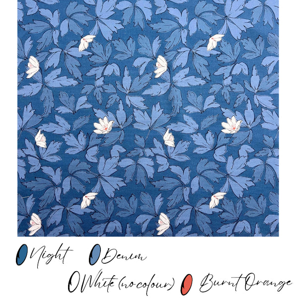 leaf and floral design for interior fabrics showing bespoke options