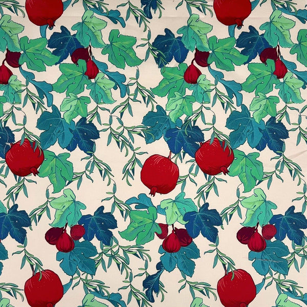 Pomegranate and fig fabric
