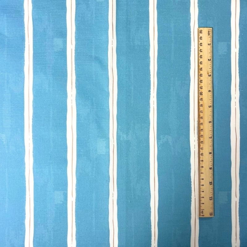 acqua blue stripy fabric for cushions blind curtains