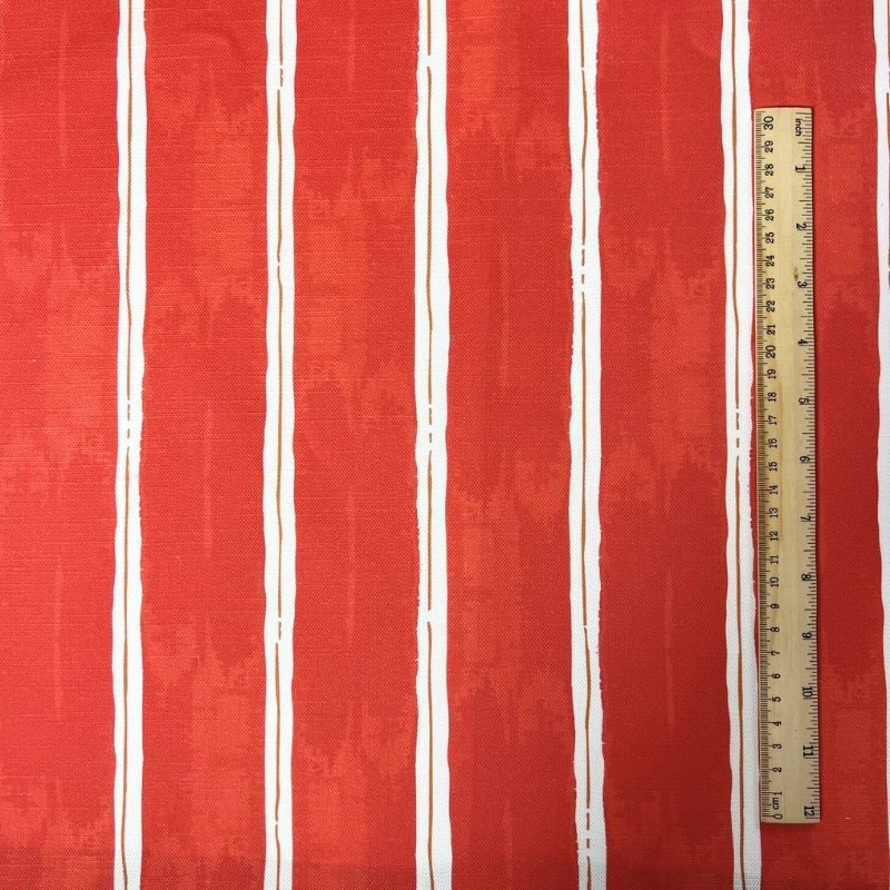 Orange stripe fabric for curtains cushions and blinds